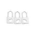 Heart Cutout Padlock Metal Charm in Four Pictured Finishes view 8