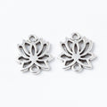 Openwork Lotus Connector Metal Jewelry Component in 2 Pictured Finishes view 6