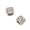 Floral Barrel Large Hole Bead in 2 Pictured Finishes for Jewelry Making view 6