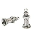 Detailed Lighthouse Charm Metal Pendant for Jewelry Making view 3