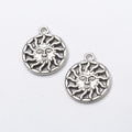 Vintage Finish Metal Openwork Sun Face Charms in 4 Style Options view 8