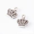 Mini Textured Crown Charms in Five Metal Finishes for Jewelry Making view 8