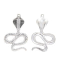 Cobra Snake Vintage Metal Charm Pendant for Jewelry Making view 3