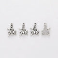 Flared Dress Metal Charms in 3 Pictured Finishes for Jewelry Crafts view 8