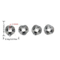 Ridged Disc Spacer Bead in Antique Silver for Jewelry Making view 3