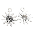 Textured Sunflower Metal Charms in Six Color Finishes view 9