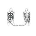 Vintage Style Metal Western Boot Charm in 2 Metal Finishes view 5