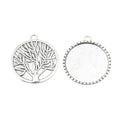 Tree Of Life Round Cabochon Setting Pendant For Jewelry Making And Craft Projects view 6