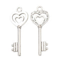 Vintage Heart Top Key Charm in 3 Finishes for DIY Jewelry Making view 8