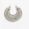 Ornate Crescent Multi Loop Connector In Antique Bronze and Antique Silver Metal Finish view 6