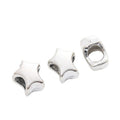 Five Point Star Large Hole Beads In Two Vintage Tones view 6