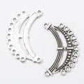 Seven Loop Curved Bar Connector In 2 Metal Finishes For Jewelry Making view 6