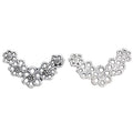 Curved Floral Connector in 2 Metal Finishes for Jewelry Making view 6