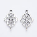 Open Chinese Knot Two Loop Connector in Multiple Metal Finishes for Jewelry Making view 8