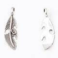 Openwork Leaf Charm in 2 Metal Finishes for Jewelry Making view 6