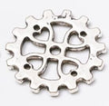 Lattice Gear Metal Charm in 5 Distinct Finishes for Jewelry Making view 9