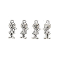 Hat Girl Detailed Metal Charm in 1 Finish for Crafting view 3
