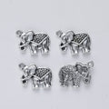 Decorated Elephant Metal Charm Pendant For Jewelry Making And Craft Projects view 8