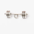 Miniature Dumbbell Charm In Antique Bronze and Antique Silver Metal Finish view 6