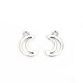 Open Crescent Frame Metal Charm for Jewelry Making in Silver view 3