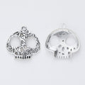 Cutout Skull Charm Pendants in 5 Metal Finish Options view 9