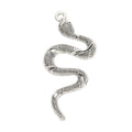 Curved Snake Charm Pendants in Five Metallic Finishes view 8
