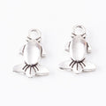 Fish on Lotus Leaf Pendant Charm in Two Antique Finishes view 6