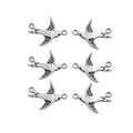 Flying Swallow Double Loop Connector in Two Finishes view 6