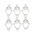 Outline Hamsa Metal Connector in 3 Finishes for DIY Jewelry view 7