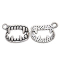 Vampire Teeth Charm in 2 Metal Finishes for Jewelry Making view 6