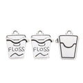 Dental Floss Box Metal Charm Pendant in 1 Finish for DIY Jewelry view 3