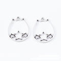 Cat Outline Open Bezel Charms in Two Antique Finishes view 5