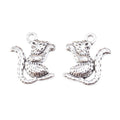 Vintage Squirrel Charms in Antique Silver Finish for Jewelry Making view 3