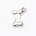 Rounded Dog Bone Charms in Antique Bronze, Antique Silver view 6