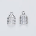 Domed Birdcage Metal Charms in Antique Bronze and Silver view 6