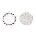 Scalloped Round Cabochon Pendant Setting in Two Finishes view 6