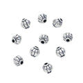 Small Fluted Lantern Shaped Metal Beads in Five Finishes view 9