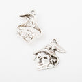 Witch Face Charm In 3 Metal Finishes For Jewelry Making view 8