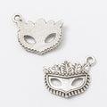 Vintage Filigree Masquerade Mask Charms in Multiple Finishes for Jewelry Making view 8