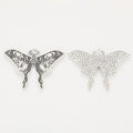 Detailed Butterfly Metal Charms in Two Antique Finishes view 6
