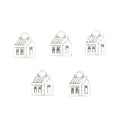 Small Storefront House Metal Charm in Antique Silver view 3
