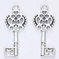 Ornate Skeleton Key Charm Metal Jewelry Making Component view 9