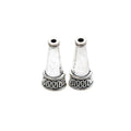 Patterned Cone Bead Caps in 2 Metal Finish Options view 6