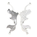 Flowing Mermaid Double Loop Connector in Two Finishes view 6