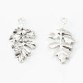 Textured Oak Leaf Metal Charms in 3 Pictured Finishes view 8