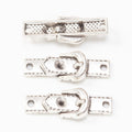 Vintage Style Metal Double Hole Belt Buckle Connector in 3 Metal Finishes view 7