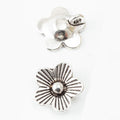 Five Petal Flower Bead Caps in Two Antique Metal Finishes view 6
