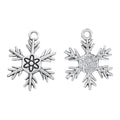 Six-Point Snowflake Charms in Gold and Antique Silver view 6