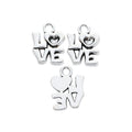 LOVE Letter Double Loop Connectors in Four Metallic Finishes view 9
