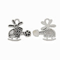 Cartoon Airplane Vintage Metal Charm Pendant for Jewelry Making view 3